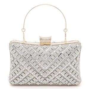 Rhinestone Top Handle Clutch